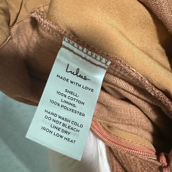 NWOT LULUS Absolutely Cute Rust Orange Corduroy Faux-Wrap Skort Romper - Picture 7 of 8